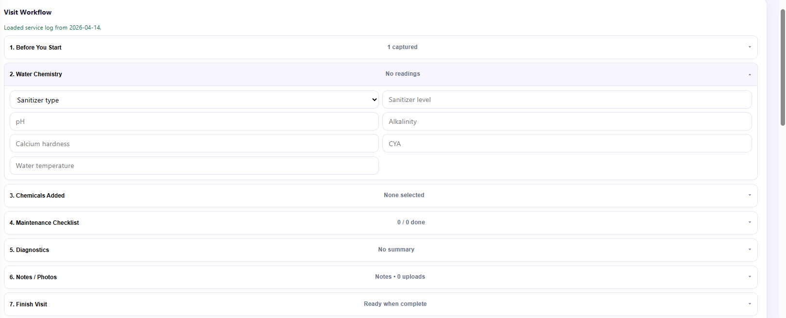 Diagnostics workflow