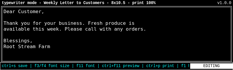 DigiType document editor screen