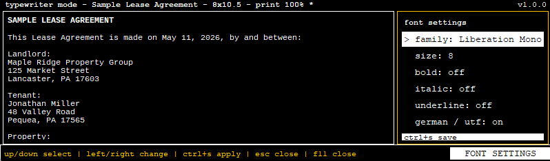 DigiType inbox screen